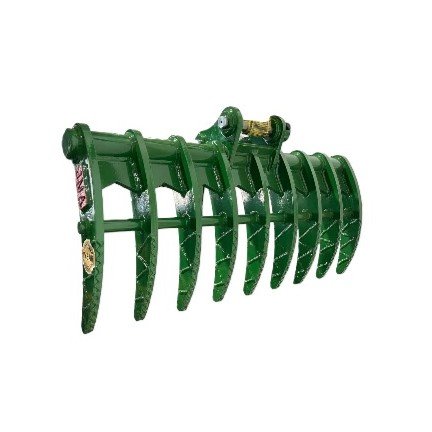35″ Brush Rake for 2 – 3 tons Mini Excavators. 35mm Pins