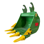 18″ Digging Bucket John Deere Wedge Lock Coupler Style for 2.6 – 3.7 Tons