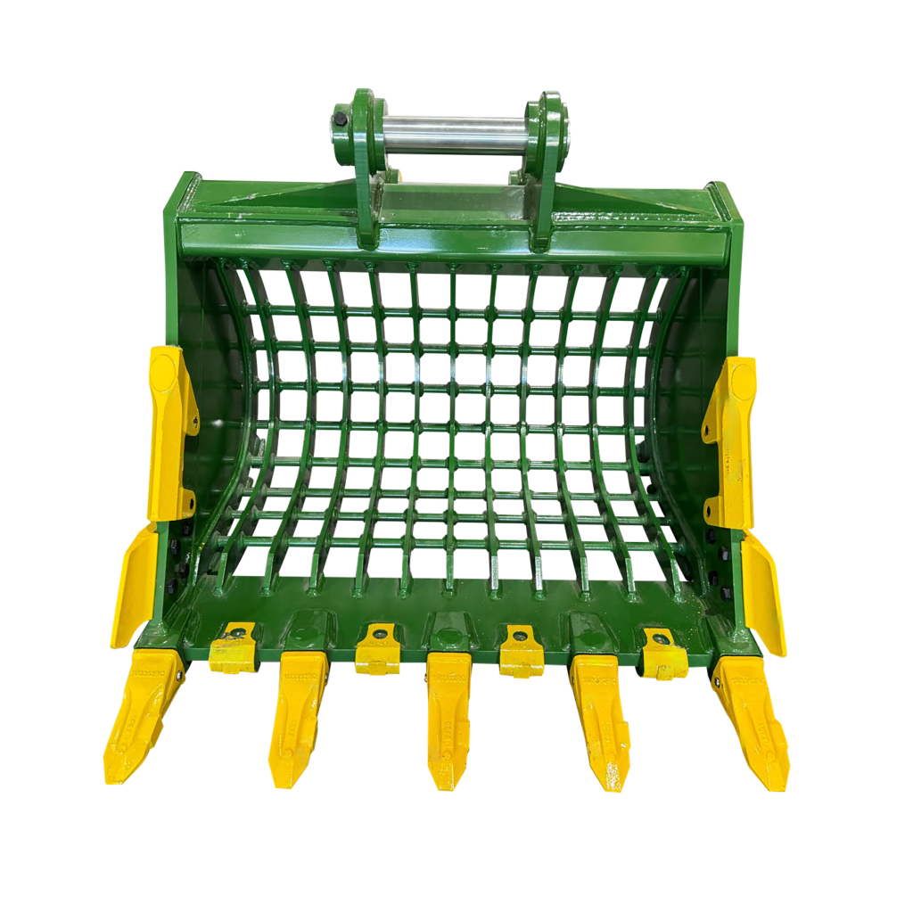 54″ Severe Duty Skeleton Bucket with Teeth for 16 – 25 Tons Excavators. 80mm Pins