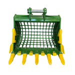 54″ Severe Duty Skeleton Bucket with Teeth for 16 – 25 Tons Excavators. 80mm Pins