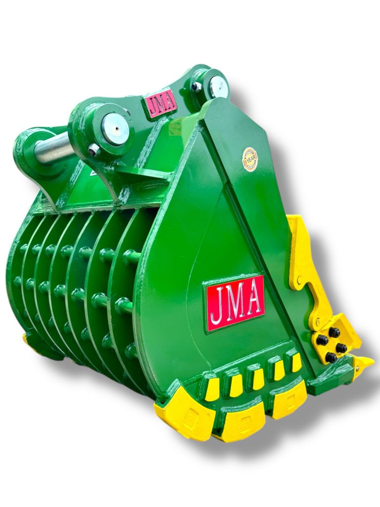 36″ Severe Duty Skeleton Bucket with Teeth for 18 – 25 Tons Excavators. 80mm Pins