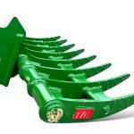 48″ Brush Rake John Deere Wedge Lock Coupler Style for  5 – 6.5 Tons Mini Excavators
