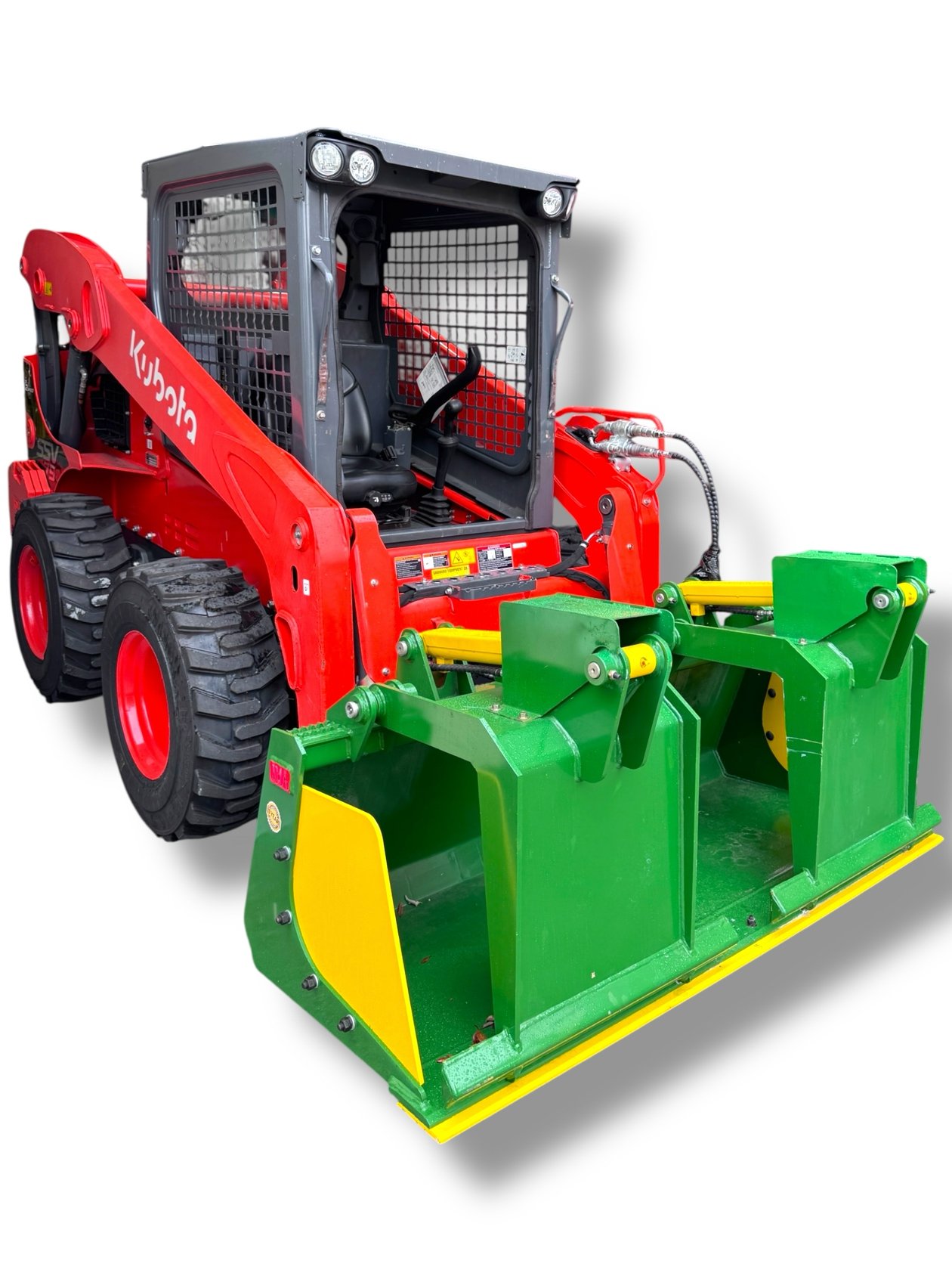72″ Heavy Duty Grapple Bucket with Reversible Bolt-On Cutting Edge for Skid Steers