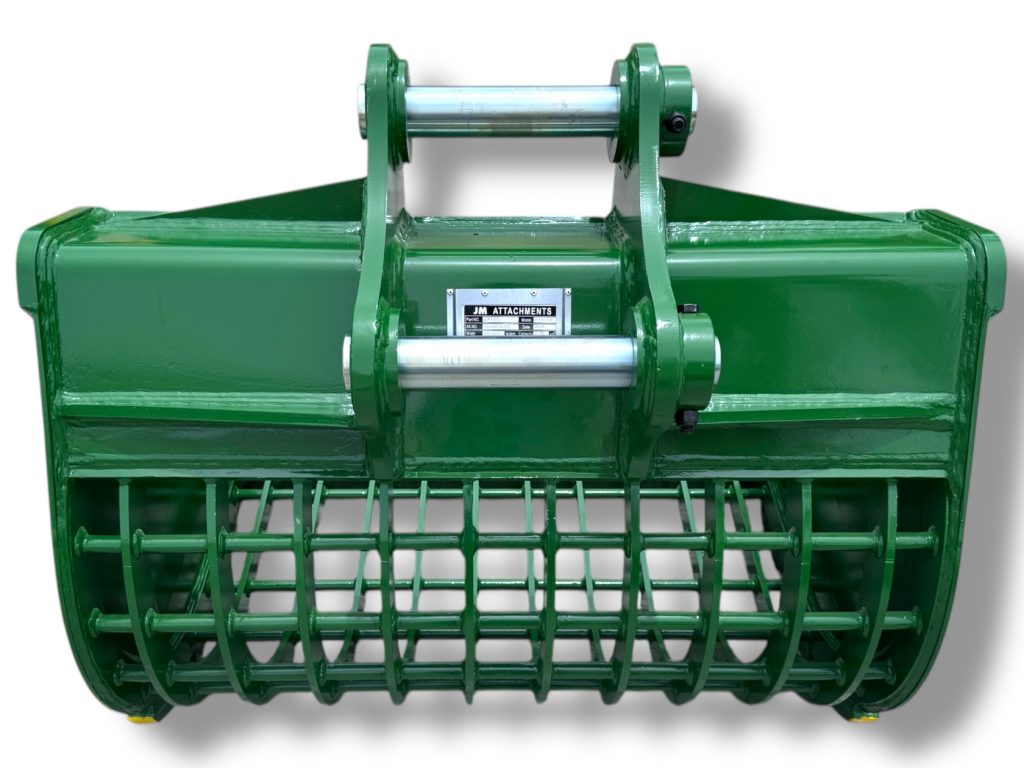 48″ Severe Duty Skeleton Bucket with Teeth for 10 – 15 Tons Excavators. 65mm Pins