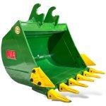 30″ Digging Bucket John Deere Wedge Lock Coupler Style for 4 – 8.5 Tons Mini Excavators