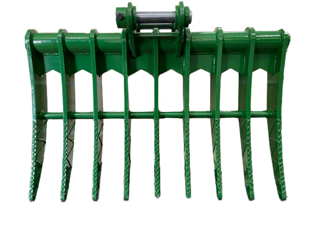 40″ Brush Rake for 4 – 5 tons Mini Excavators. 40mm Pins