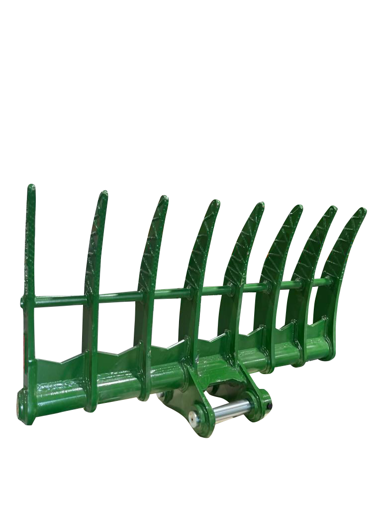 48″ Brush Rake for 5 – 6.5 tons Mini Excavators. 40mm Pins