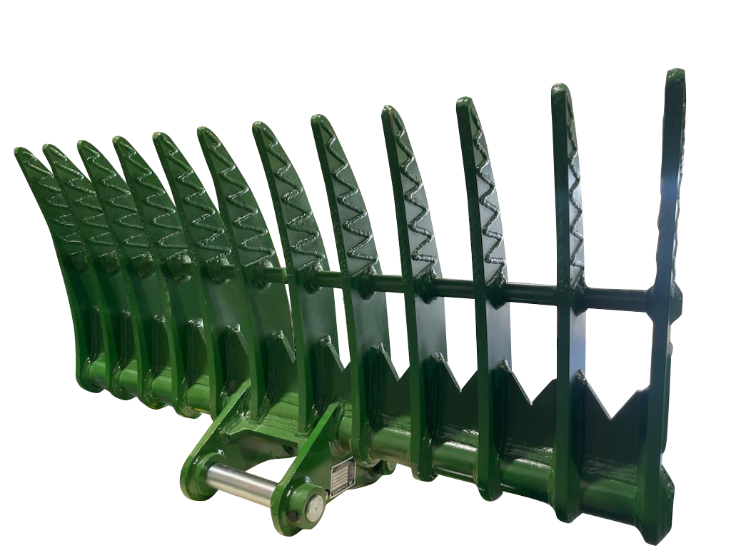 60″ Brush Rake for 7 – 10 tons Excavators. 50mm Pins