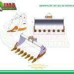 36″ Digging Bucket for 1 – 2 Tons Mini Excavators. 30mm Pins