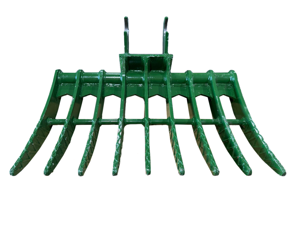 40″ Brush Rake John Deere Wedge Lock Coupler Style for 2.6 – 3.7 Tons
