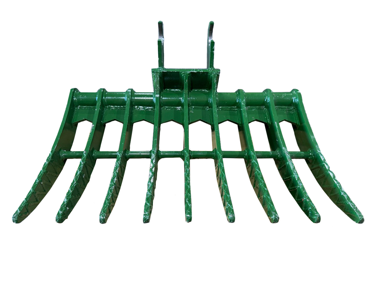 40″ Brush Rake John Deere Wedge Lock Coupler Style for 2.6 – 3.7 Tons