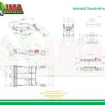 40mm Main Pin Hydraulic Thumb for 3 – 4.5 tons Mini Excavators