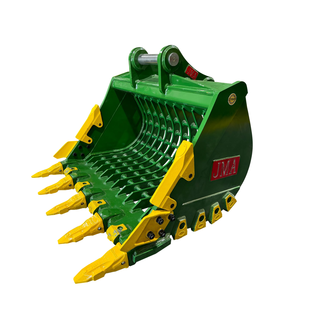 54″ Severe Duty Skeleton Bucket with Teeth for 16 – 25 Tons Excavators. 80mm Pins