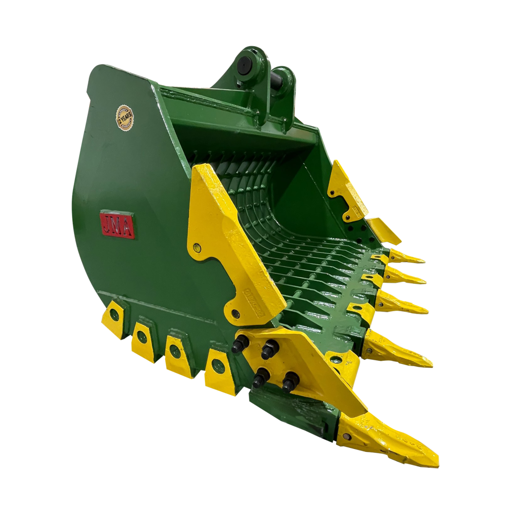 60″ Severe Duty Skeleton Bucket with Teeth for 15 – 18 Tons Excavators. 70mm Pins