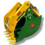 42″ Claw Bucket for 10 – 15 Tons Excavators.  65mm Pins