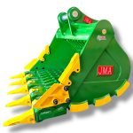 66″ Severe Duty Skeleton Bucket with Teeth for 30 – 55 Tons Excavators. 100mm Pins