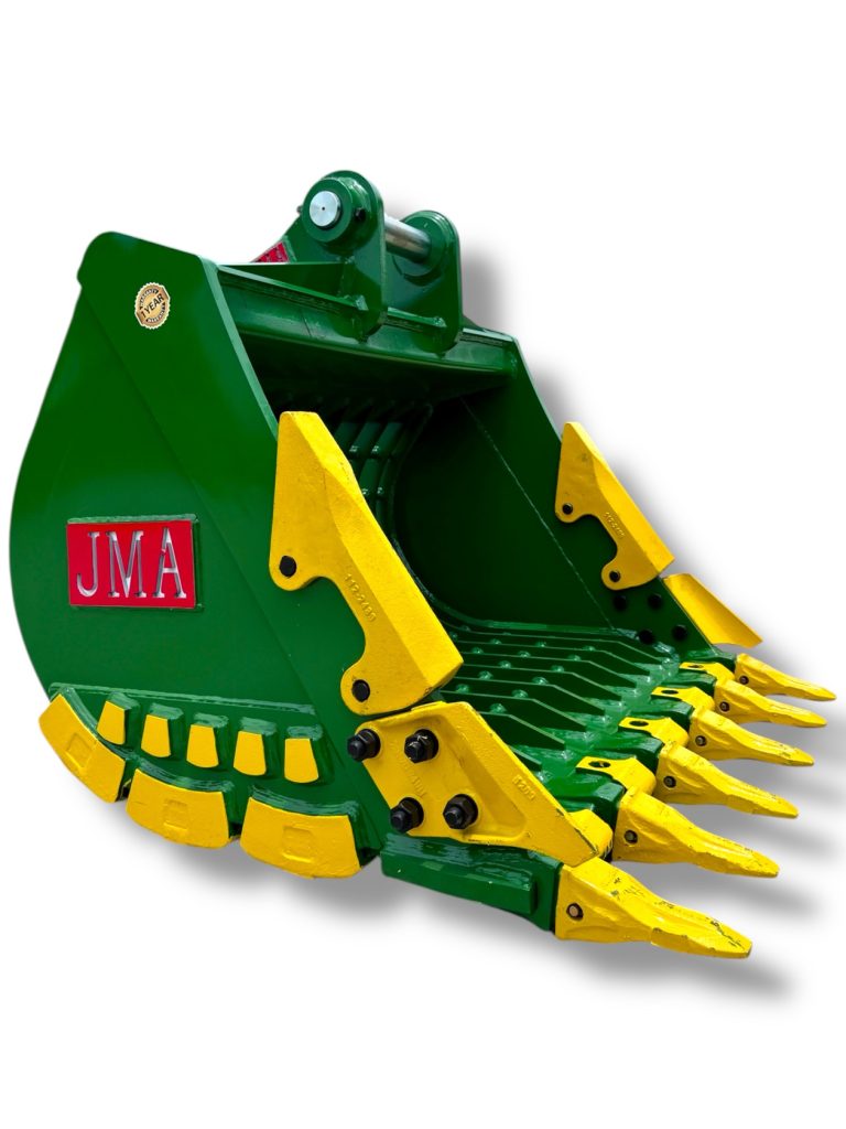 48″ Severe Duty Skeleton Bucket with Teeth for 10 – 15 Tons Excavators. 65mm Pins