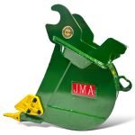 8″ Trenching Bucket John Deere Wedge Lock Coupler Style for 4 – 8.5 Tons Mini Excavators