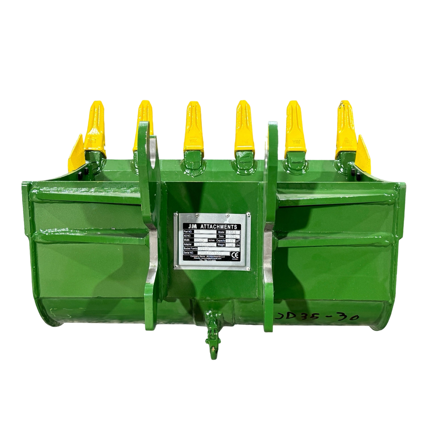 30″ Digging Bucket John Deere Wedge Lock Coupler Style for 2.6 – 3.7 Tons