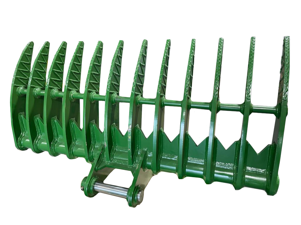 60″ Brush Rake for 7 – 10 tons Excavators. 50mm Pins