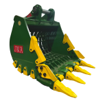 48″ Severe Duty Skeleton Bucket with Teeth for 16 – 25 Tons Excavators. 80mm Pins