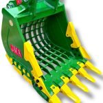 36″ Severe Duty Skeleton Bucket with Teeth for 18 – 25 Tons Excavators. 80mm Pins