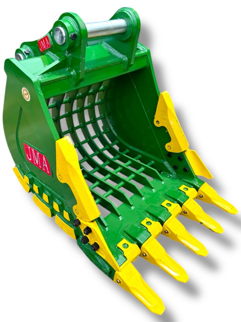 36″ Severe Duty Skeleton Bucket with Teeth for 18 – 25 Tons Excavators. 80mm Pins