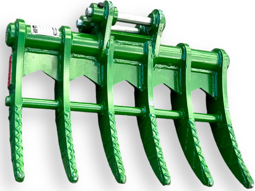 24″ Brush Rake for 0.5 – 1.5 tons Mini Excavators. 25mm Pins