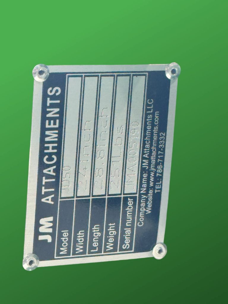 24″ Root Rake for 5 – 6.5 Tons Mini Excavators. 45mm Pins