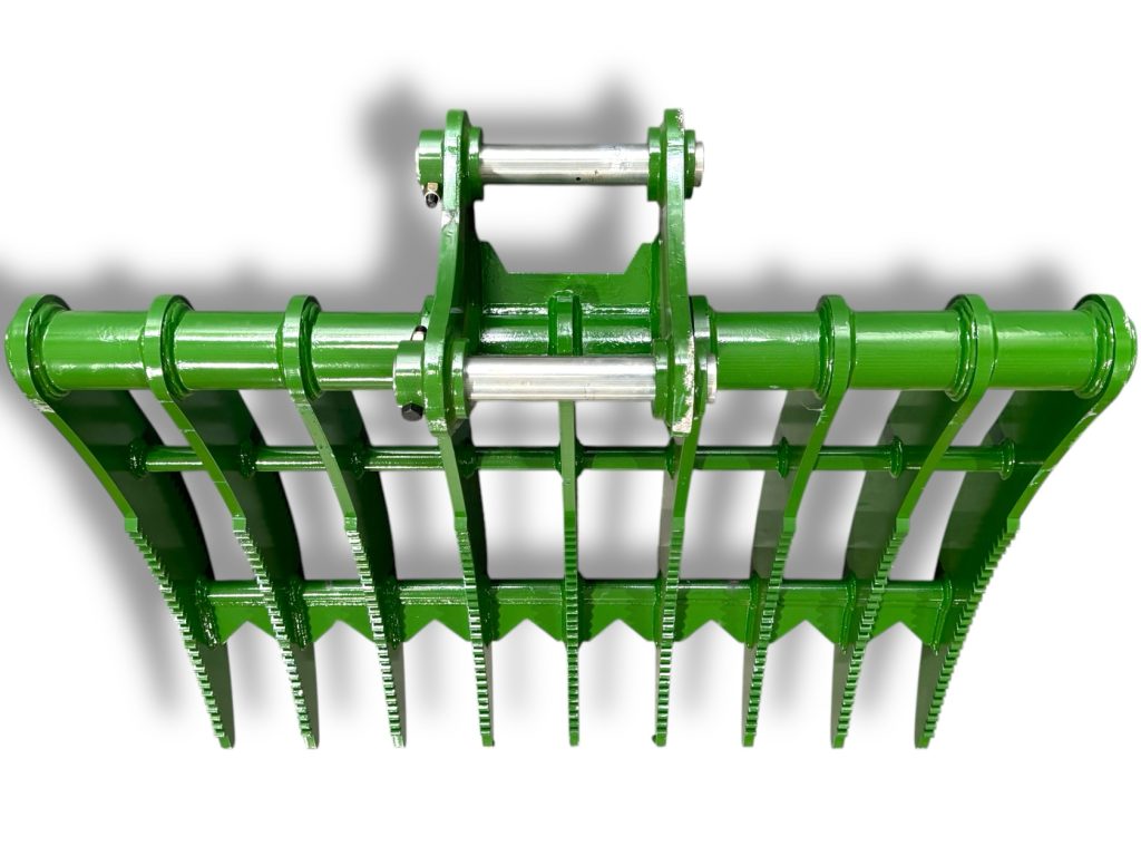 54″ Root Rake for 7 – 10 Tons Excavators. 50mm Pins