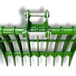 54″ Root Rake for 7 – 10 Tons Excavators. 50mm Pins