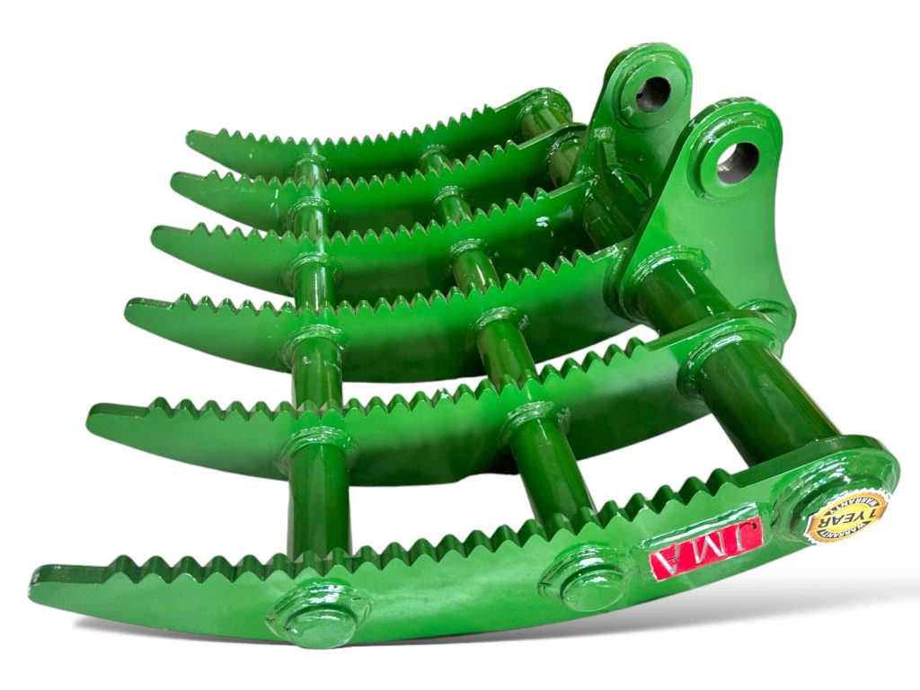 35″ Root Rake for 5 – 6.5 Tons Mini Excavators. 45mm Pins