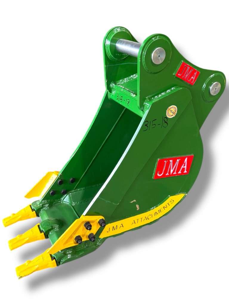18″ Heavy Duty Digging Bucket for 10 – 15 Tons Excavators. 65mm Pins