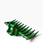 48″ Brush Rake for 3 – 9 Tons Excavators. X-Change Coupler Style