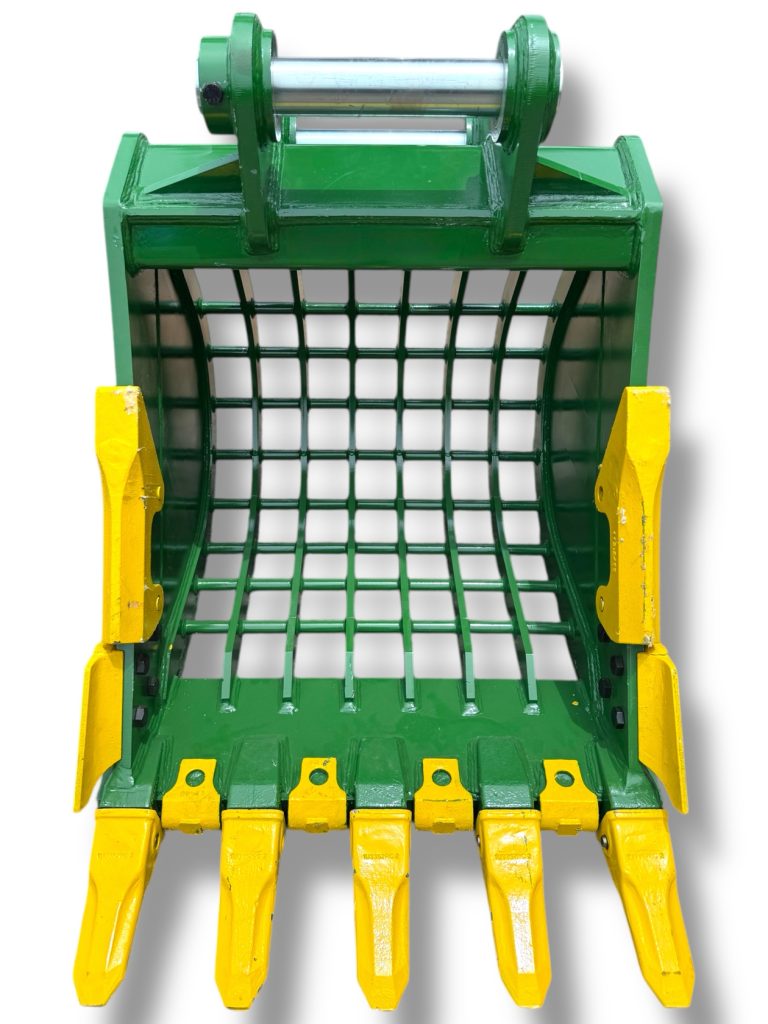 36″ Severe Duty Skeleton Bucket with Teeth for 18 – 25 Tons Excavators. 80mm Pins