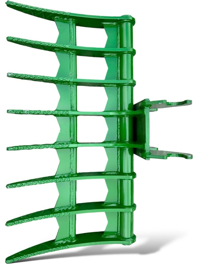 48″ Brush Rake John Deere Wedge Lock Coupler Style for  5 – 6.5 Tons Mini Excavators