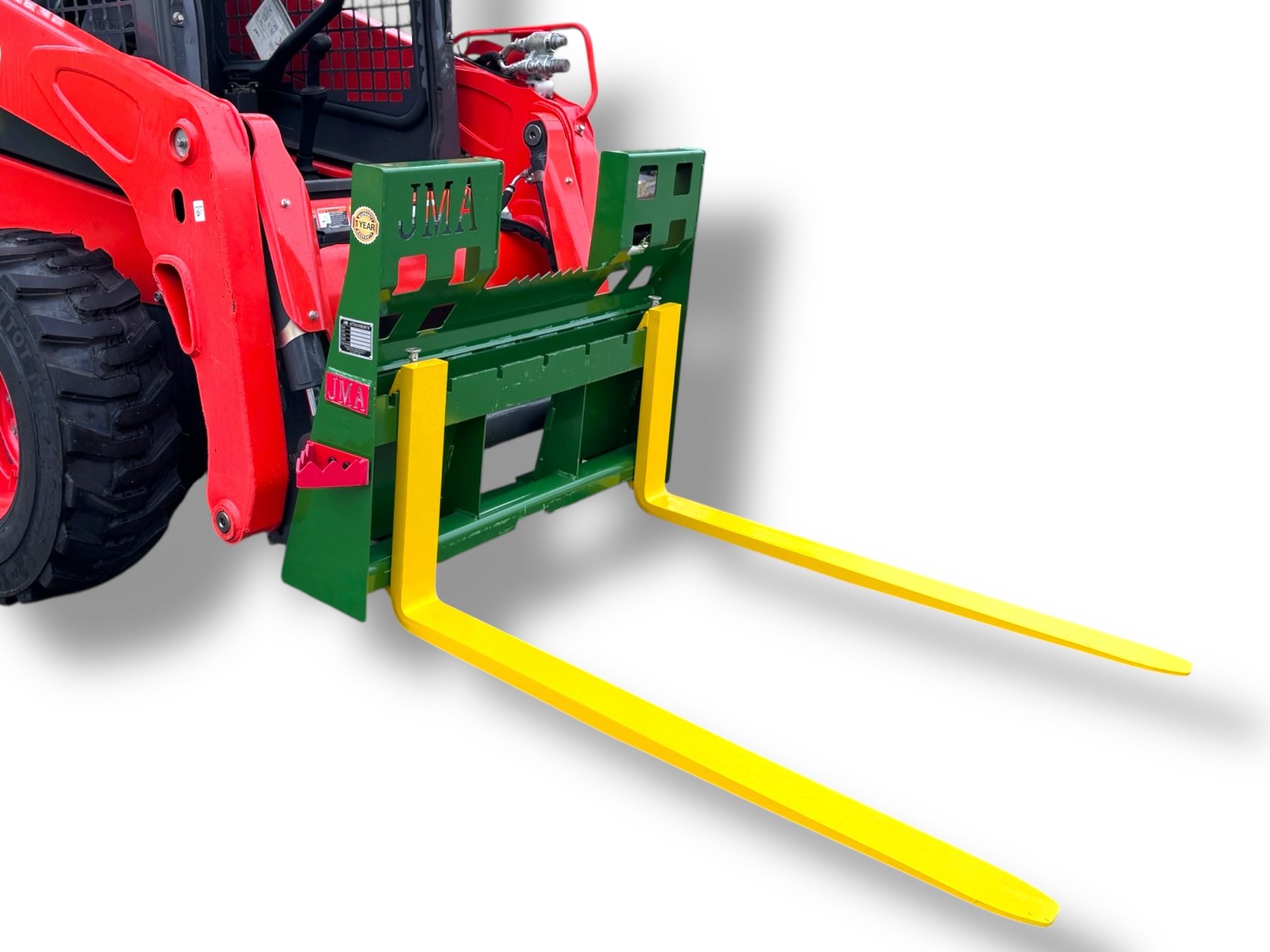 48″ Pallet Forks Class 2 Heavy Duty 5,500 lbs capacity for Skid Steers