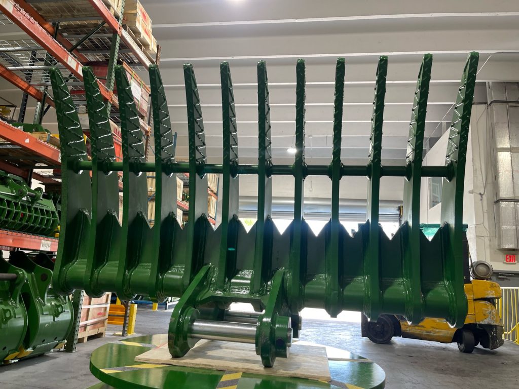 60″ Brush Rake for 11 – 15 tons Excavators. 65mm Pins