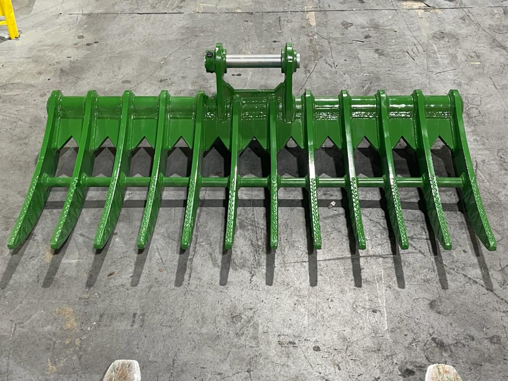 60″ Brush Rake for 8 – 13 Tons Excavators. 50mm Pins