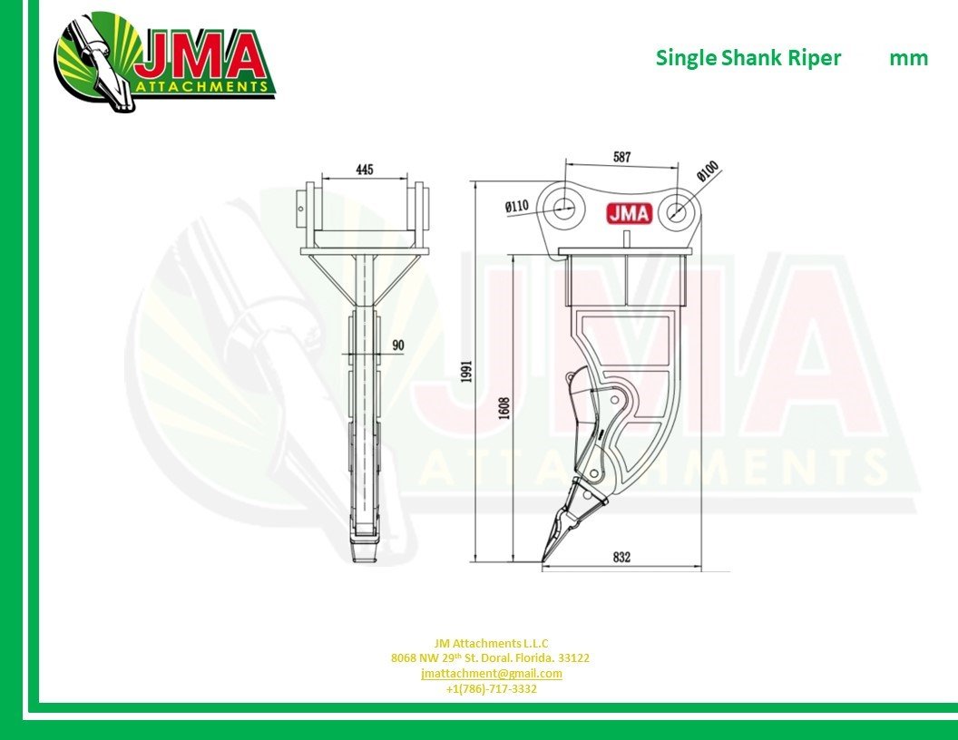 Ripper Tooth for 33 – 55 Tons Excavators. 110mm | 100mm Pins