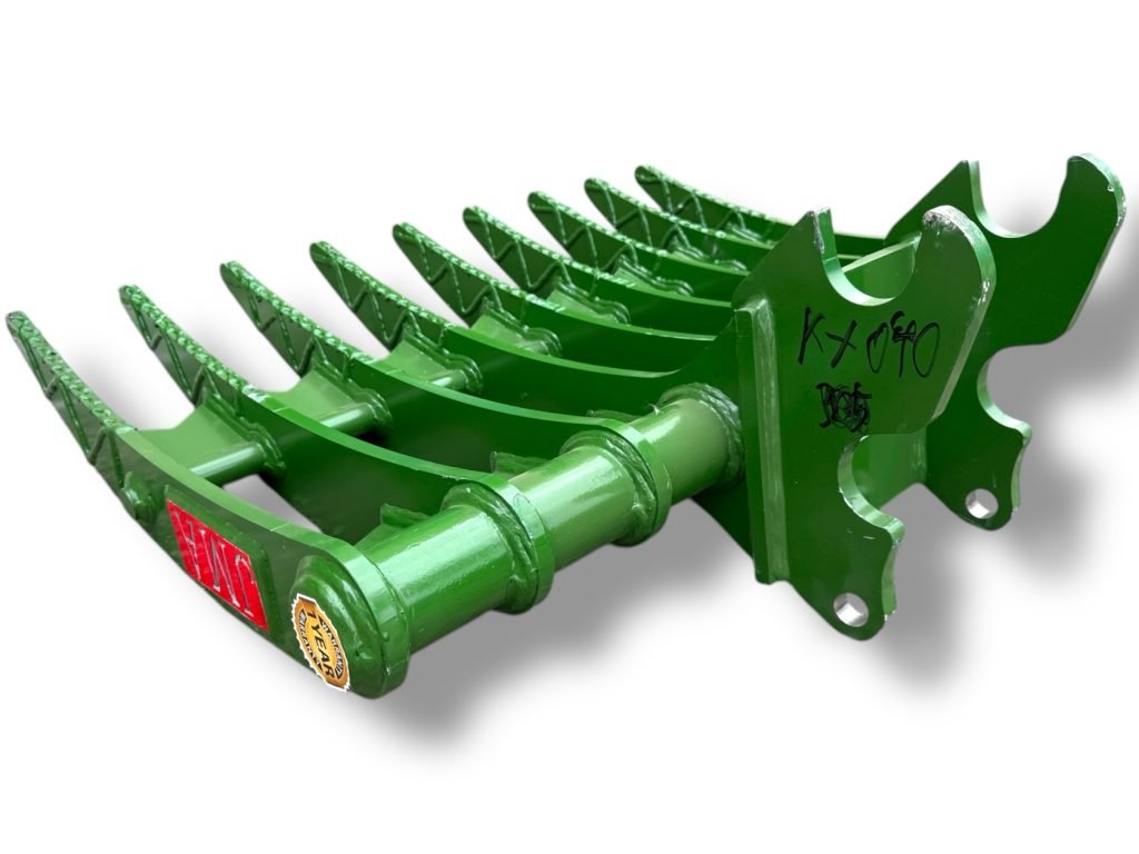 40″ Brush Rake Kubota Wedge Lock Coupler Style for 3 – 4.5 Tons Mini Excavators