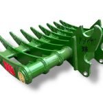 40″ Brush Rake Kubota Wedge Lock Coupler Style for 3 – 4.5 Tons Mini Excavators