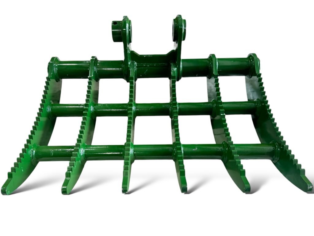 35″ Root Rake for 5 – 6.5 Tons Mini Excavators. 45mm Pins