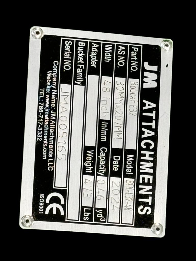 48″ Ditching Bucket Bobcat X-Change Coupler for 3 – 9 Tons Mini Excavators