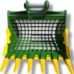 66″ Severe Duty Skeleton Bucket with Teeth for 23 – 36 Tons Excavators. 90mm Pins