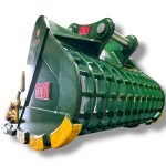 66″ Severe Duty Skeleton Bucket with Teeth for 30 – 55 Tons Excavators. 100mm Pins
