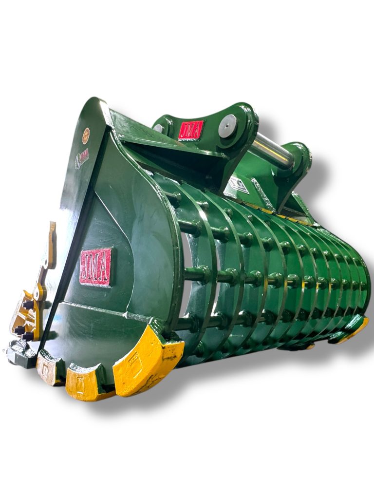 66″ Severe Duty Skeleton Bucket with Teeth for 30 – 55 Tons Excavators. 100mm Pins